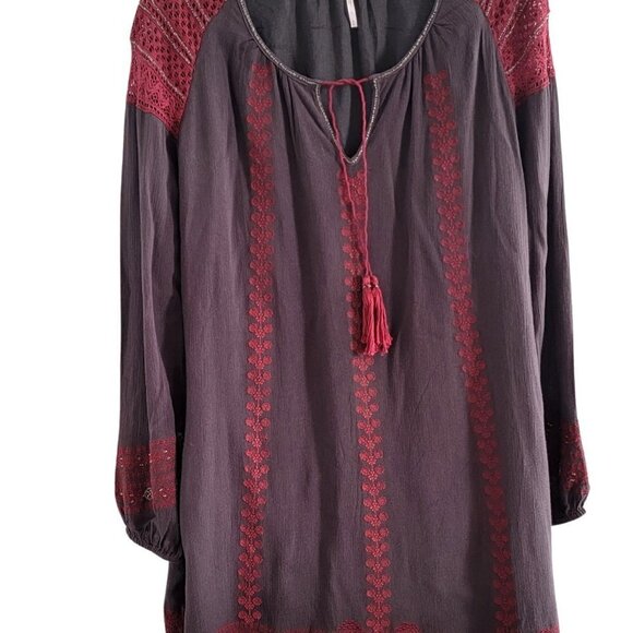 Free People Oversized Boho Crochet Lace Tunic Dress GB975119105 Size Small - Picture 5 of 13